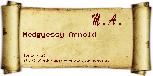 Medgyessy Arnold névjegykártya